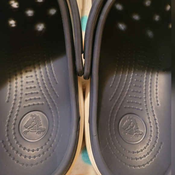 ❌️SOLD❌️ Crocs Crocband Slip On Sandals Waterproof Navy Mens 9 Womens 11 - Picture 8 of 13